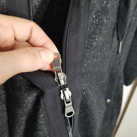 💕Thyme Maternity Gray Cozy Full Zip Hoodie Sweater Small - Picture 10 of 10